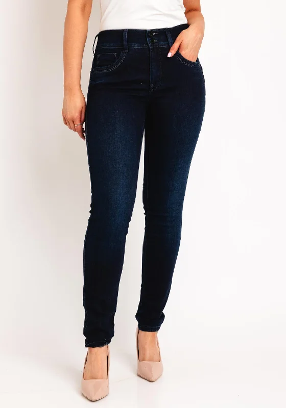 Salsa Secret Push in Skinny Leg Jeans, Dark Denim Chic Rip-Detail High-Waist Jeans