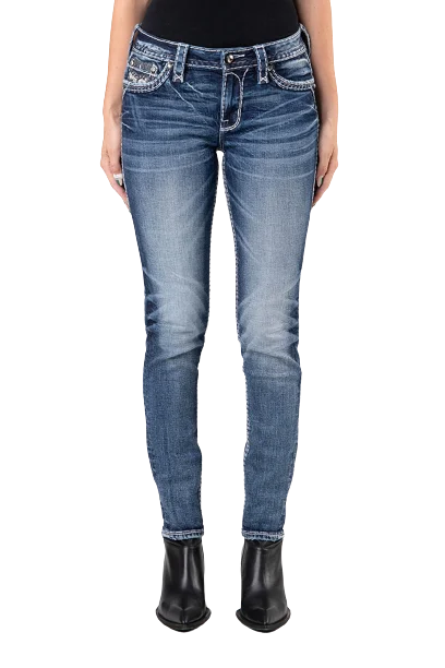 Rock Revival Women's Goldie Skinny Jean Trendy Skinny Fit Jeans