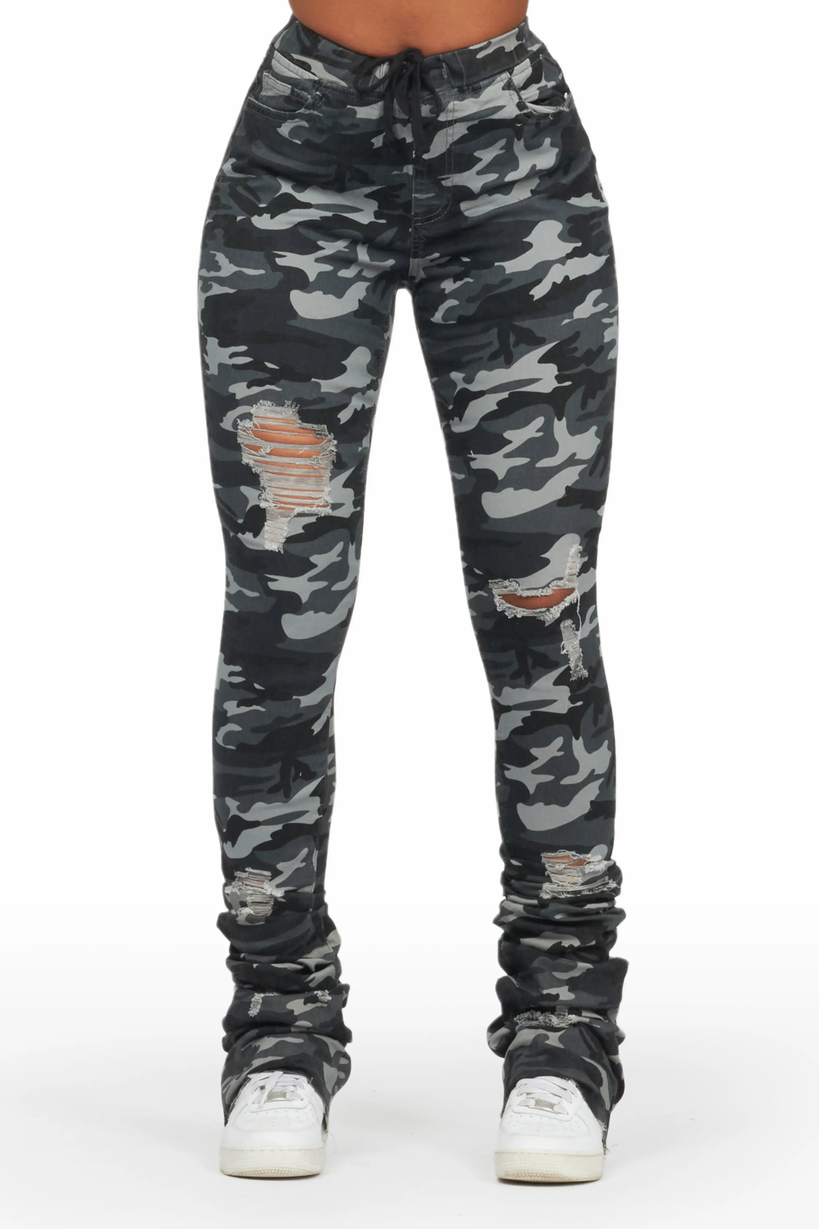 Jaydan Grey Camo Super Stacked Pant Fashionable Work Pants