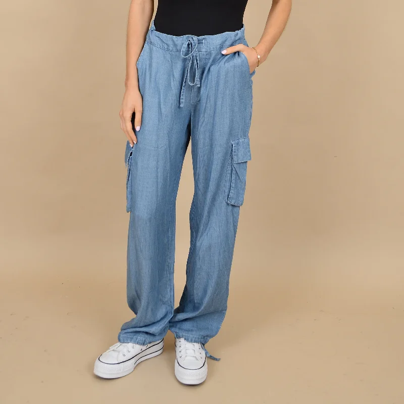 Stacia Tencel Cargo Pants Fashionable Sporty Pants