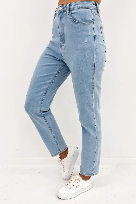 Tilly Mom Jean Light Blue Stylish High-Waist Jeans
