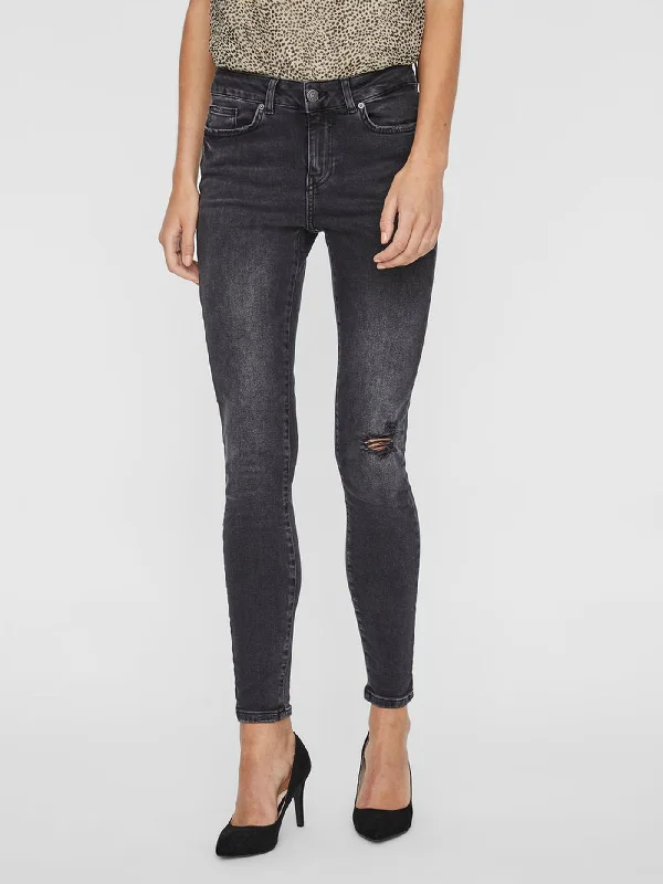 Hanna Skinny Fit Jeans Fashionable Raw Hem Bootcut Jeans
