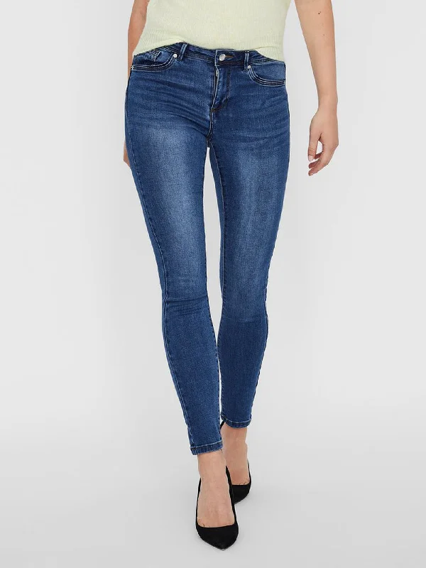 Tanya Skinny Fit Jeans Trendy Patchwork Denim Jeans