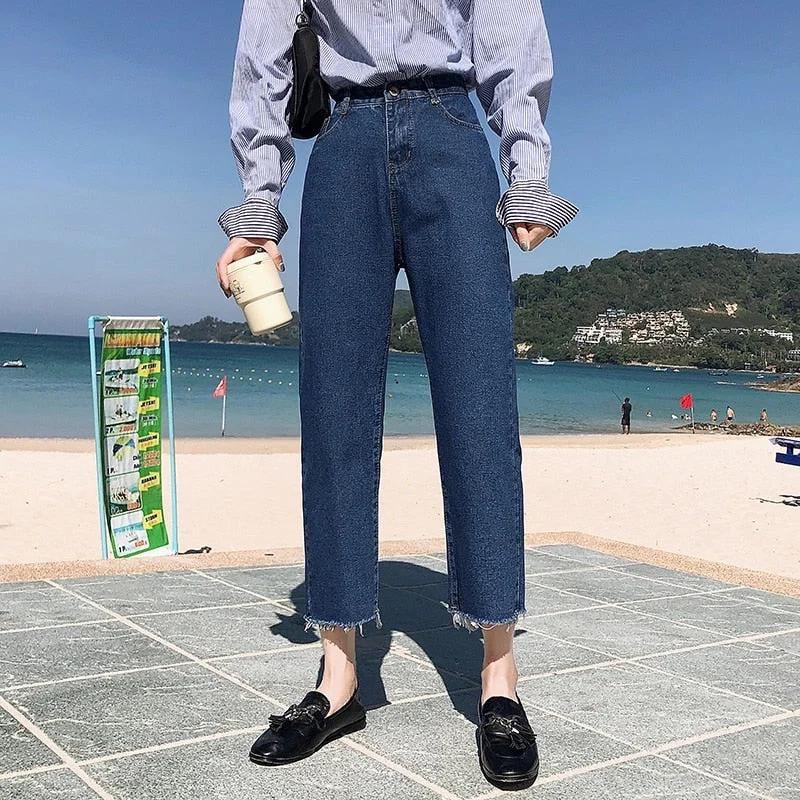 Vintage High Waist Pants Comfortable Pleated Pants