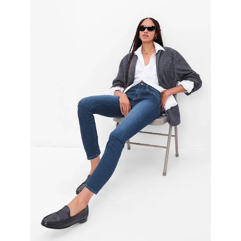 GP Mid Rise Skinny Jeans Trendy Acid Wash Skinny Jeans