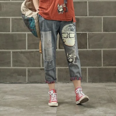 Cartoon Little Girl Print pant Comfortable Jogger Trousers