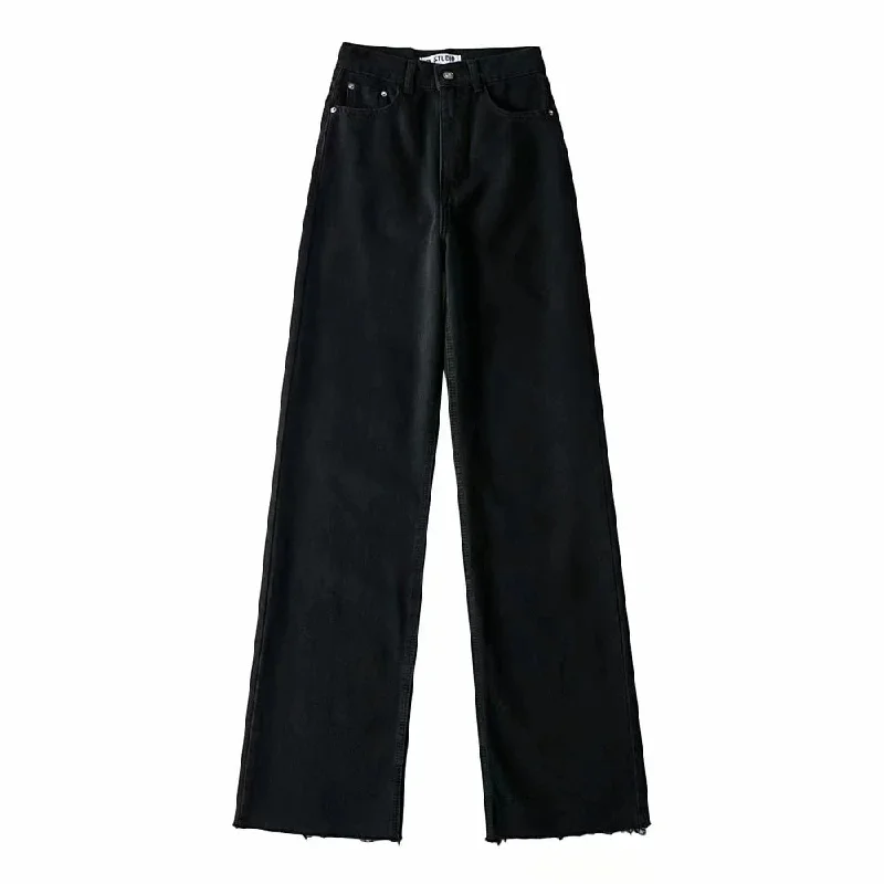 Women Wide Leg Pant Classic Straight-Leg Pants