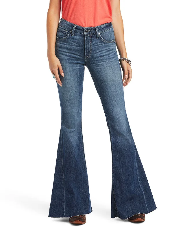Women's R.E.A.L. High Rise Kalani Extreme Flare Jeans Fashionable Mom Jeans