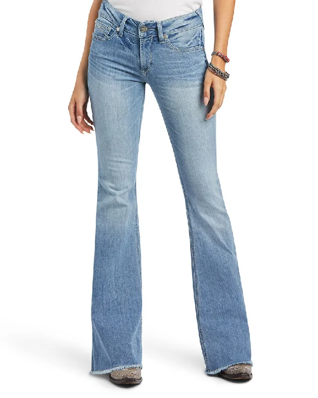 Women's R.E.A.L. Perfect Rise Regina Flare Jeans Comfortable Jogger Style Jeans