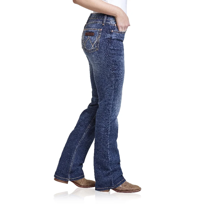 Women's Wrangler Retro Mid-Rise Mae Jean #09MWZMS Elegant Bootcut Fit Jeans