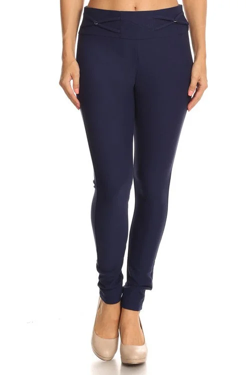 Worth It Cross Waist Ponte Pants Casual Sweatpants Style