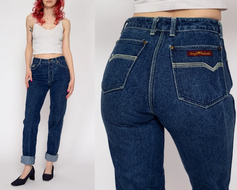 XXS 80s Sergio Valente Mid Rise Jeans Comfortable Boyfriend Jeans