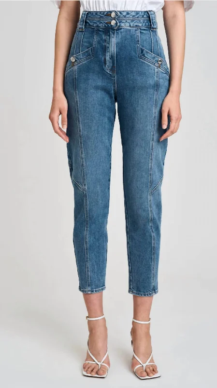Alexa High Rise Jeans In Medium Wash Stylish Acid-Wash Jeans