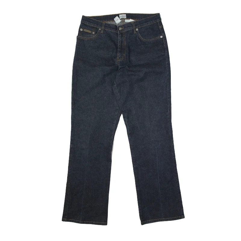 CALVIN KLEIN Jeans Blue Denim Regular Bootcut Womens W32 L30 Fashionable Button-Front Jeans