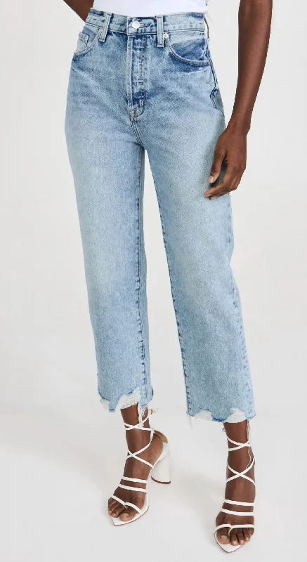 Cassie Crop Jeans In Palace Fashionable Raw Edge Jeans