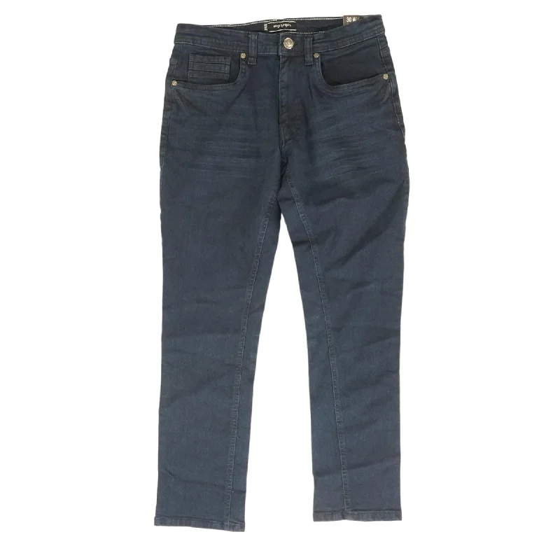 Navy Solid Jeans Fashionable Slouchy Fit Jeans
