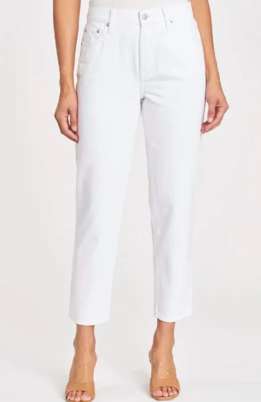 Presley High Rise Relaxed Crop Jean In Snowstorm Trendy Wide-Leg High-Waist Denim