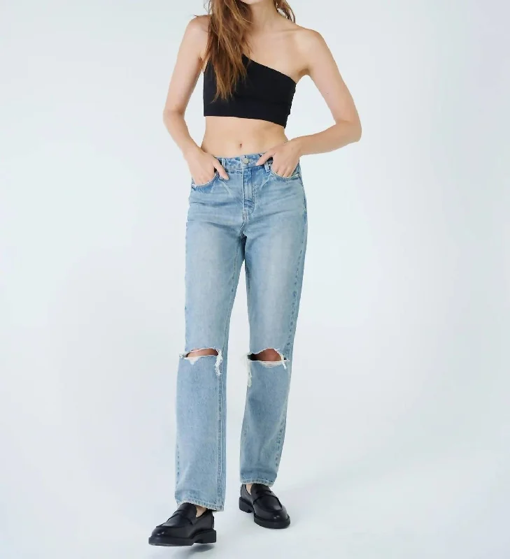 Willa Super High Rise Mom Fit Straight Leg Jean In Rogue Fashionable Straight Cut Jeans