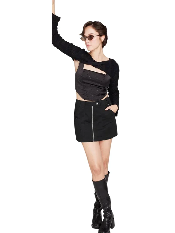 Women's Plain Solid Skirt,Black cashmere skirt plush