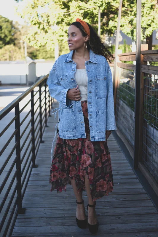 Autum Breeze Midi Skirt corduroy skirt cozy