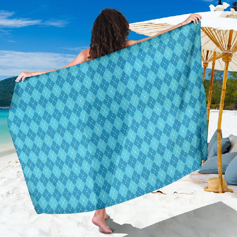 Blue Argyle Sarong breathable skirt fabric