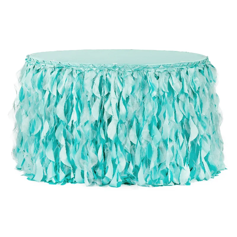 Curly Willow 17ft Table Skirt - Turquoise midi skirt versatile