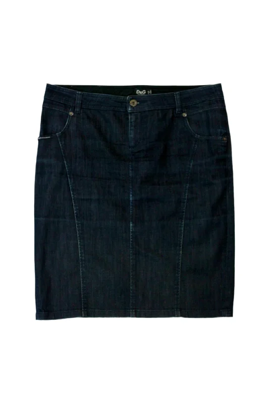 D&G - Denim Pencil Skirt corduroy skirt cozy
