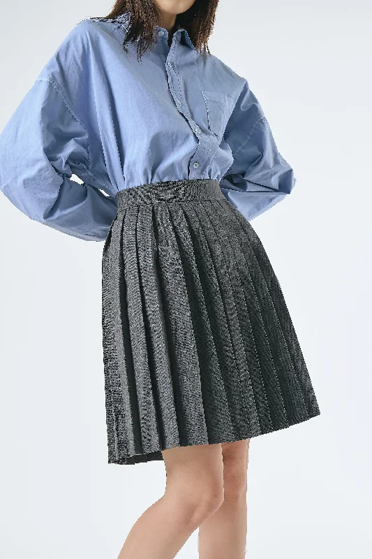 Folli Pleated Skirt velvet skirt luxurious