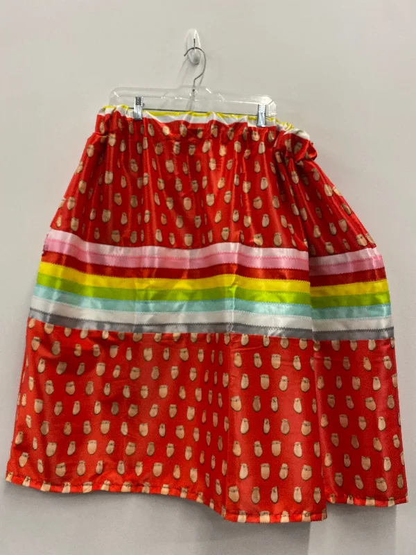 Handmade Red Elk Teeth Satin Ribbon Skirt wool skirt breathable
