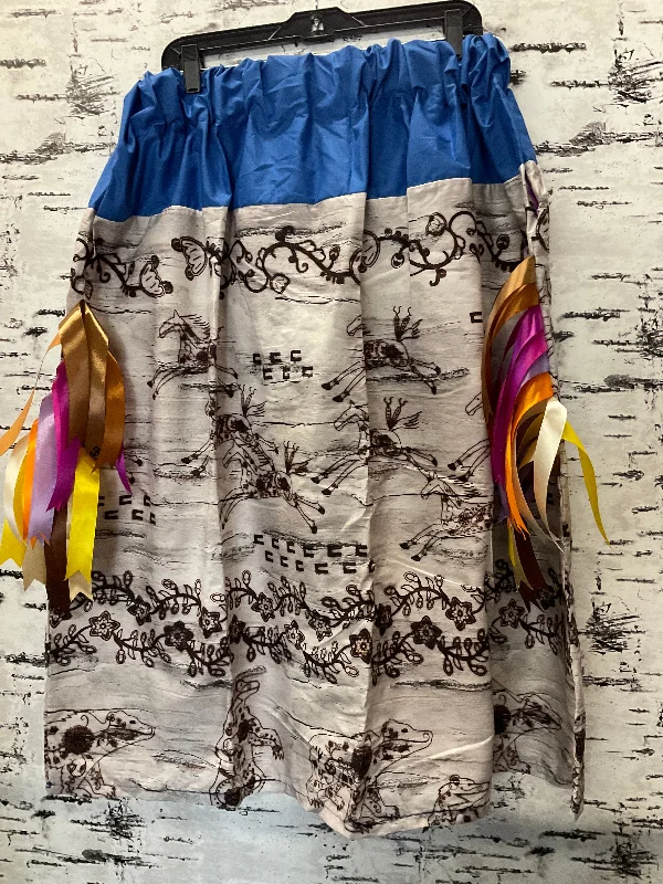 Handmade Wild Run w/ Blue Top Ribbon Skirt chiffon skirt airy