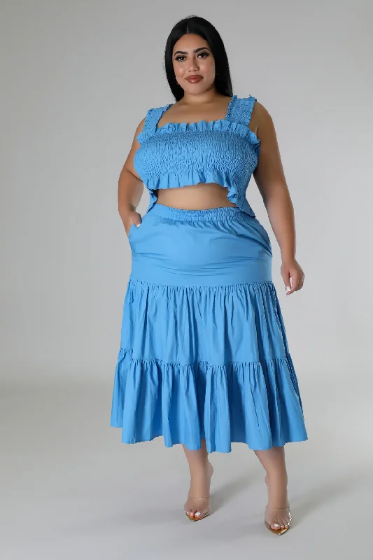 Lacacia Skirt Set high waist skirt