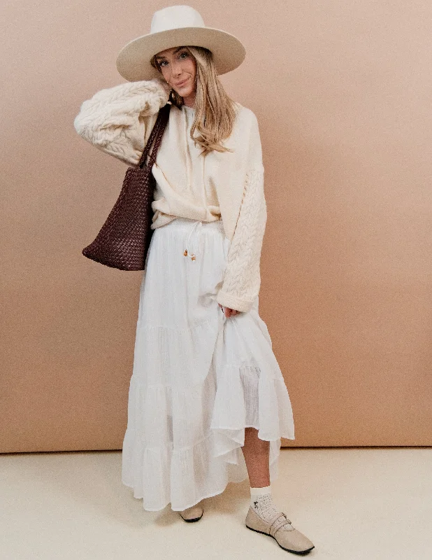 Lola Tiered Maxi Skirt cashmere skirt soft
