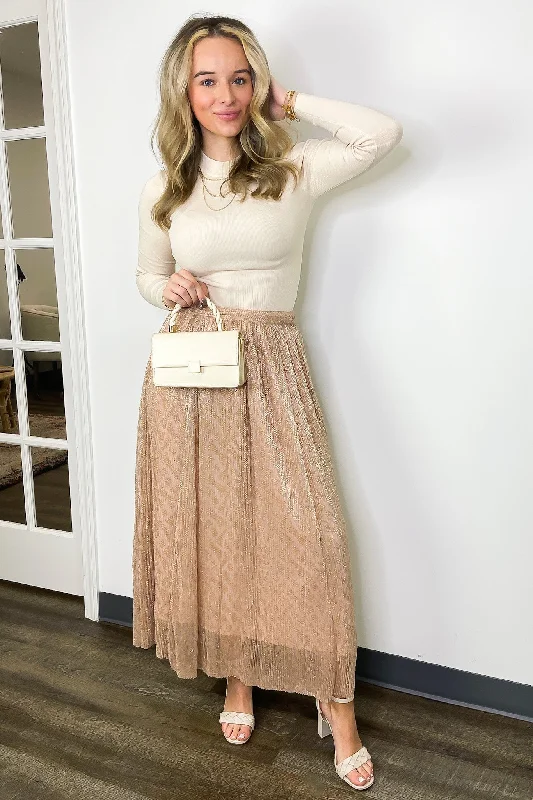 Magnificent Charm Flowy Maxi Skirt silk skirt smooth