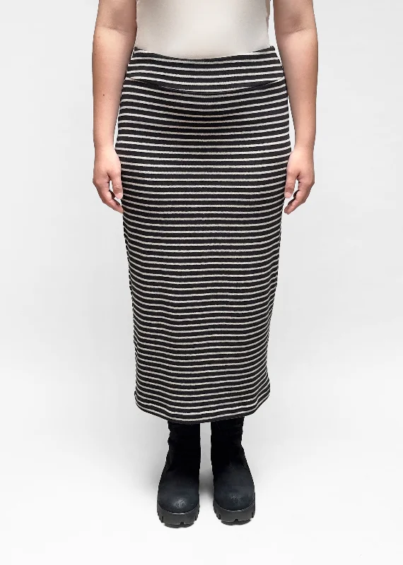 MAMA B Cozy Knit Pencil Skirt in Stripes mini skirt trendy