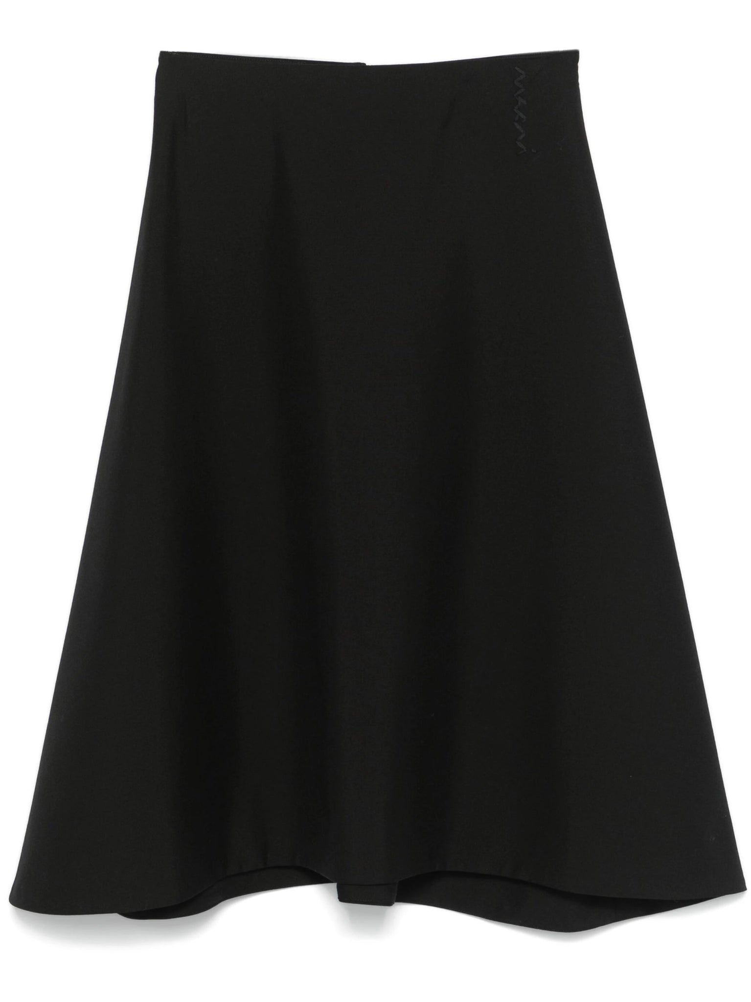 virgin-wool midi skirt leather skirt durable
