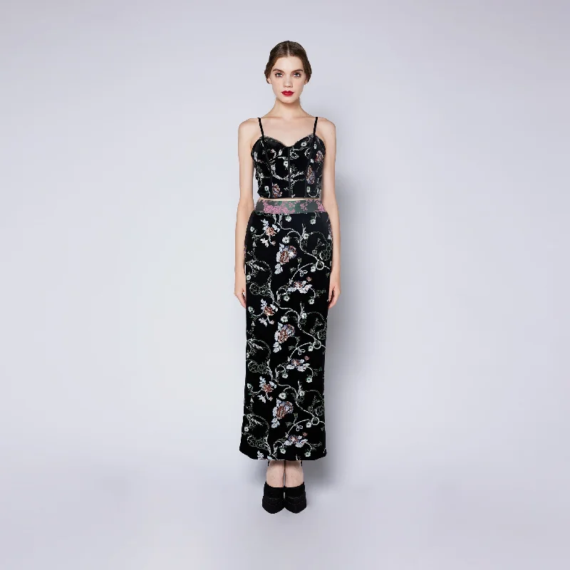 Meng Yao Velvet Skirt boho skirt vibe