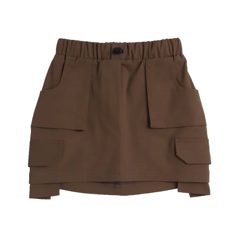 MINI CARGO SKIRT button skirt front