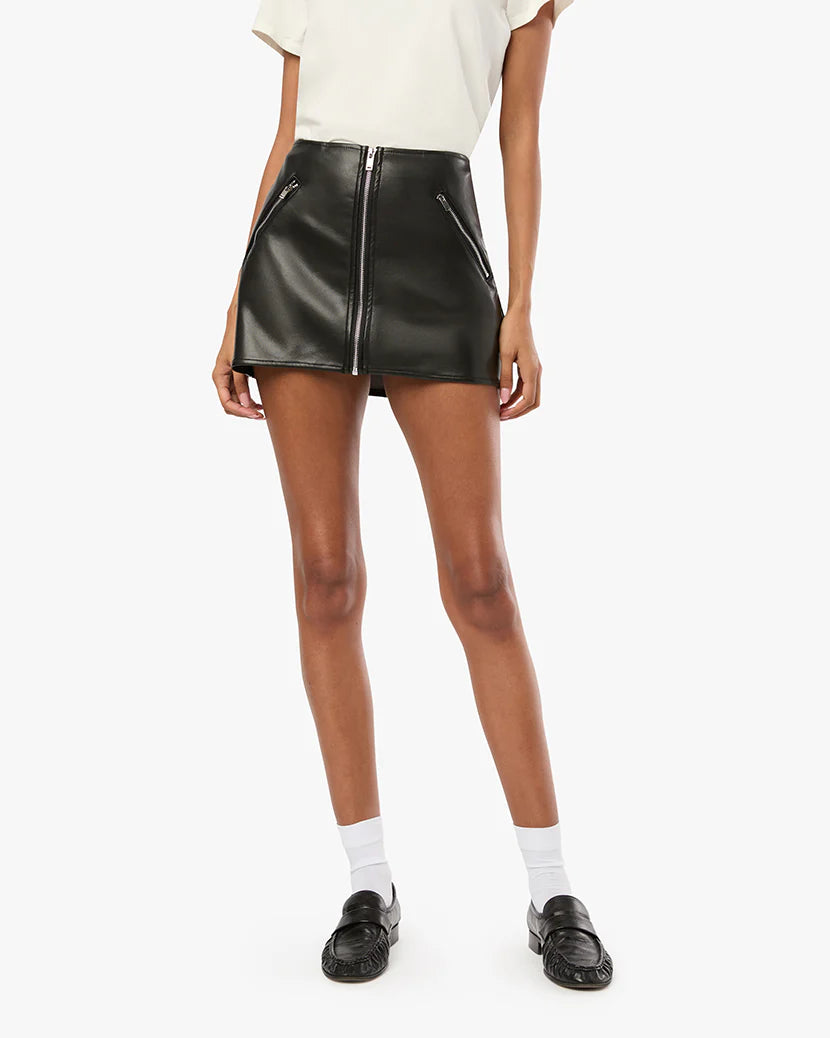 Roxie Vegan Leather Mini Skirt modal blend skirt