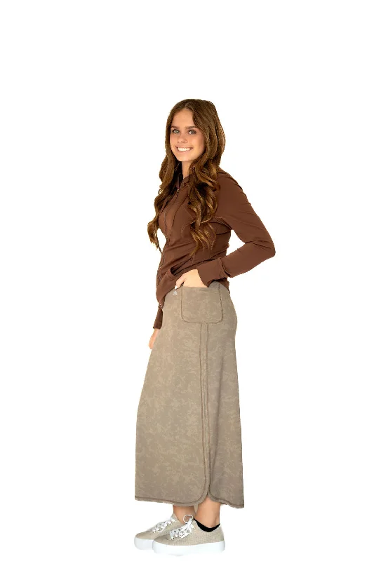 Sport Pocket Skirt 35"-Smoke Brown corduroy skirt cozy