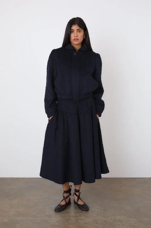 The Deba Wool Skirt, Midnight boho skirt vibe