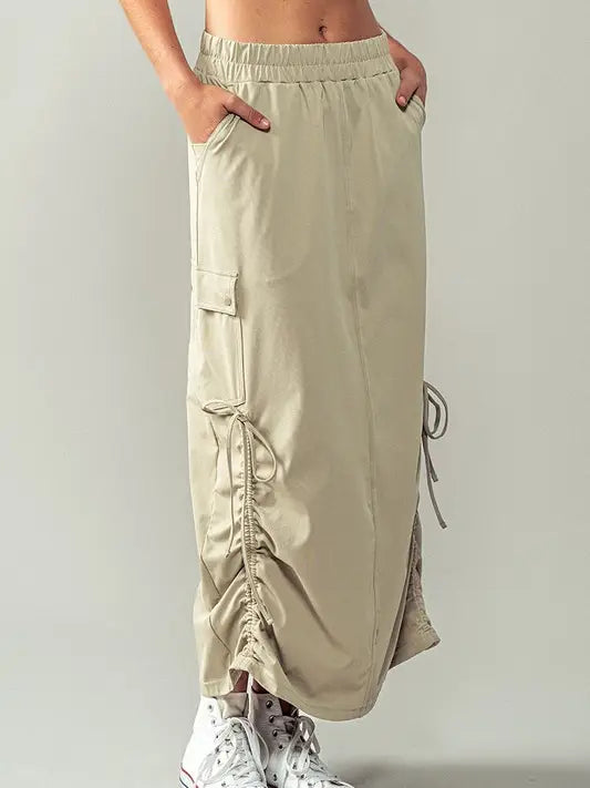 Utility Chic Cargo Skirt zip skirt side