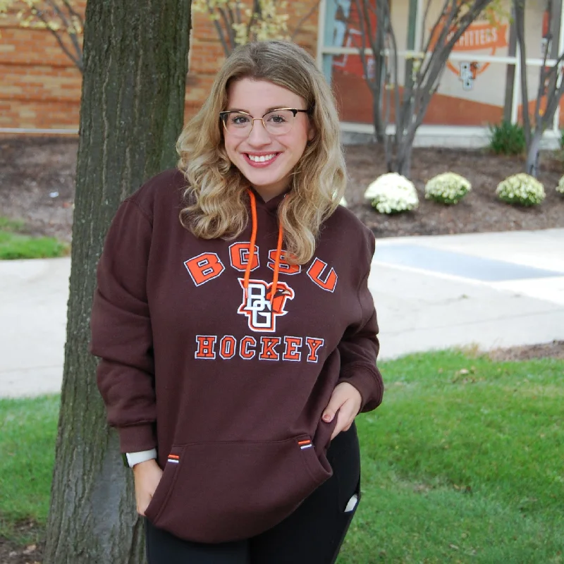 Colosseum BGSU Hockey Hoodie Hoodie with Sequins Glamorous Eye-catching