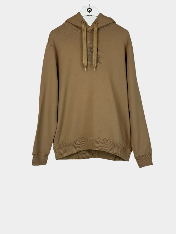 Embossed Logo Hoodie Hoodie with Earth Tones Natural Calm