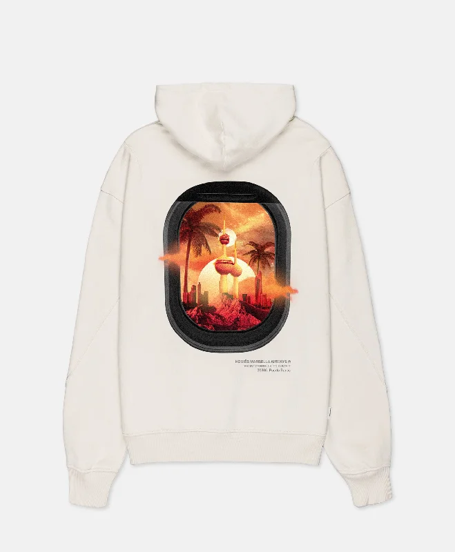 VIDEOGAME HOODIE KUWAIT EDITION VINTAGE WHITE Hoodie with Relaxed Fit Easy Casual