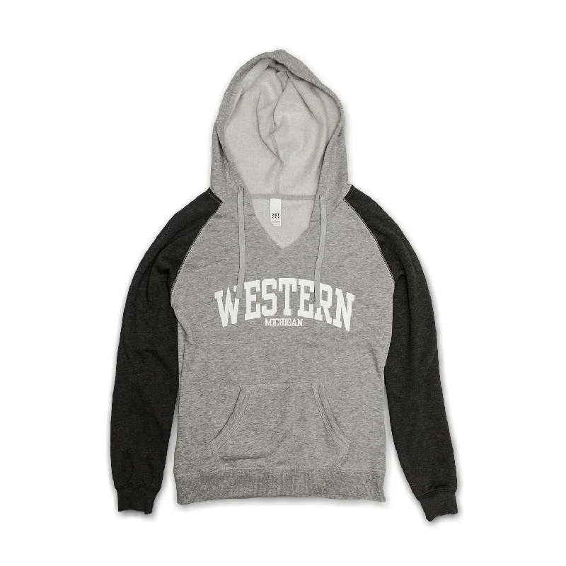 Ladies' Western Michigan Collegiate Raglan Hoodie Hoodie with Embroidery Detailed Premium